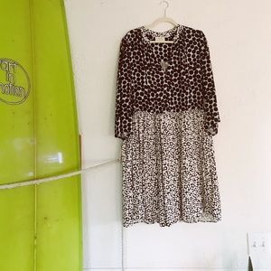 Polka Dot Patterned Anthro Dress